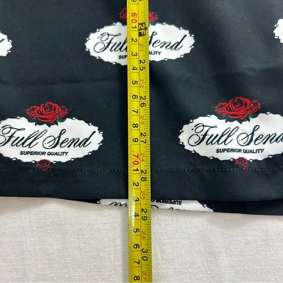 Full Send Nelk Boys Split Rose Logo Shirt Pink Black Button Up Size Medium NWT - Picture 5 of 12